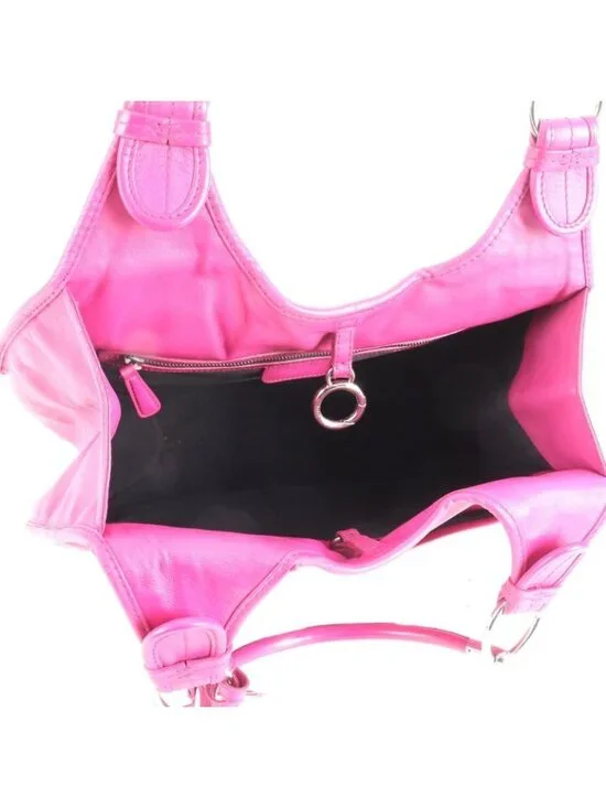 Dior 61 Hobo Leather Tote Shoulder Hand Silver Mee - Picture 7 of 9